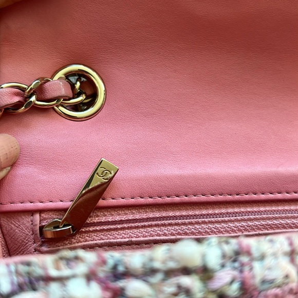 Chanel Pink Tweed Mini Flap - Picture 5 of 6